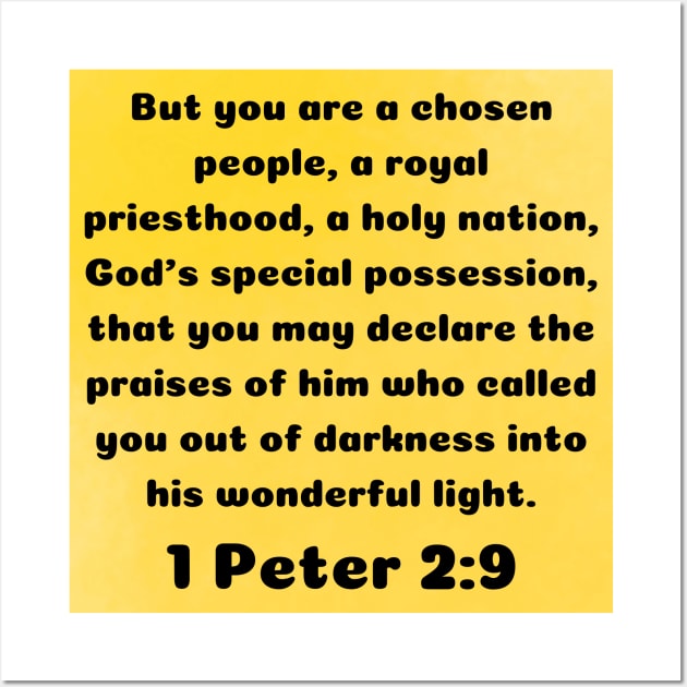 Bible Verse 1 Peter 2:9 Wall Art by Prayingwarrior